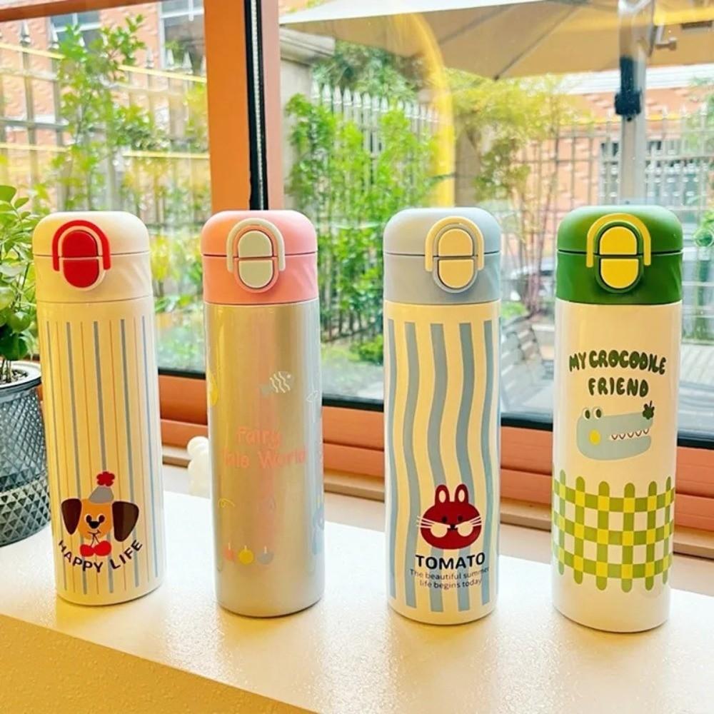 316 Stainless Steel Vacuum Flask 460ml Thermos Water Bottle Cartoon Insulation Cup  Student