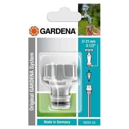 Nez de robinet GARDENA filetage 15/21 - couleur gris/noir