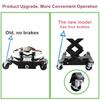 450 LBS Low Profile Transmission Jack - Heavy-Duty Auto Repair Lift with 7-23 Inch Hght Range 2M Safety Straps and 4 Brake Whee