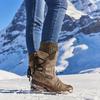Fashion Snow Boots Shoes Women Winter Mid -Calf Boots Flock Winter Shoes Ladies Thigh High Suede Warm Botas Zapatos De Mujer