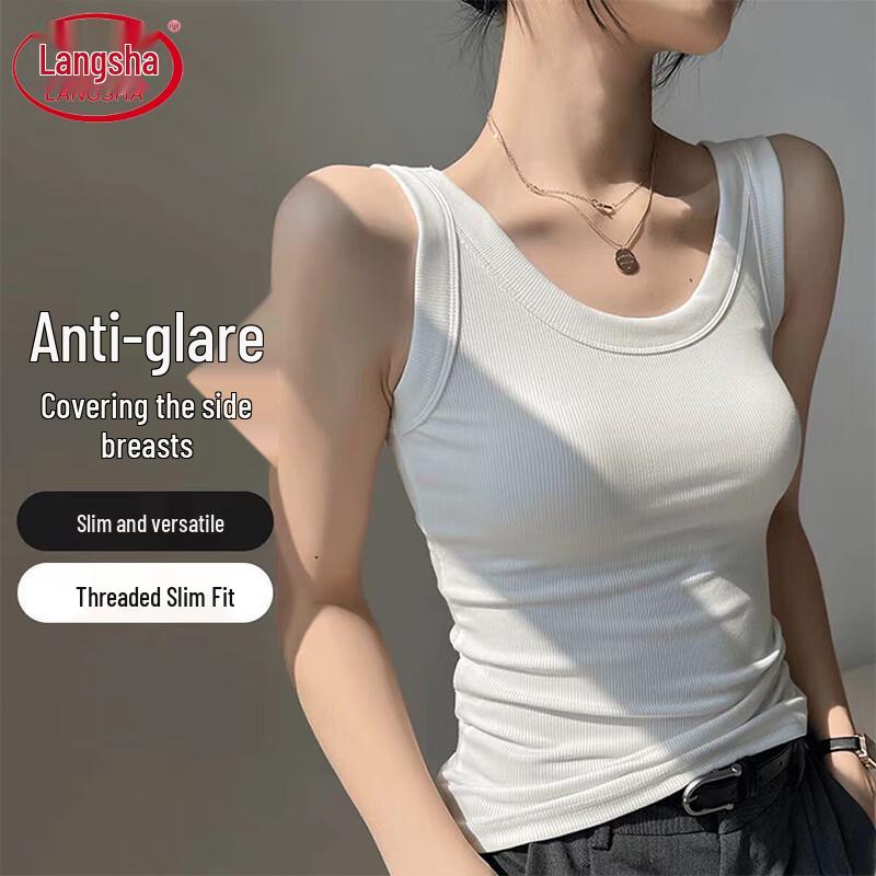 Langsha Women's Ribbed Camisole Top
