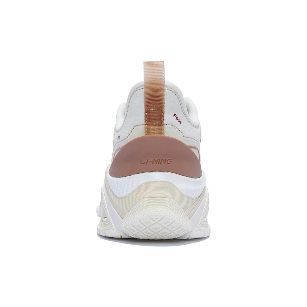 Soulland X Li Ning Cat Paw Ace Leather Shock Absorbing Non-Slip Wear-Resistant Low-Top Sports Casual Shoes Men Sneakers White Brown AZGS103-7