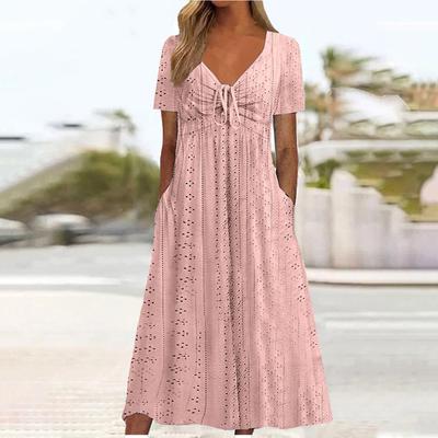 Vestidos de Verano para Mujer Casual Vestido de Sol Suelto Fluido Vestidos Midi Con Bolsillos