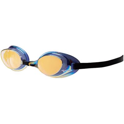 Mizuno ACCEL EYE Swimming Goggles for Competitive Size Blue with Orange Mirror (Non-Cushion) Swimming, Unisex, N3JEB851, 12 (Black), Tv 46%
