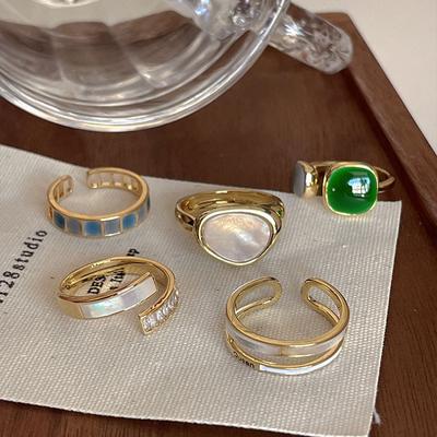 Europäisches und Amerikanisches Design High Sense Ring Damen Tropfende Mode Personalisierter Kalter Stil Besonderes Interesse Leichter Luxus Ins Ring Öffnung