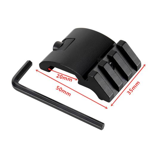 Haoguizheng Ultra Low Profile Offset Picatinny 45 20mm Rail Mount (Black)