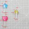 Handmade Glitter Lollipop Resin Star & Heart Pendants - Set of 3 DIY Color Sticks