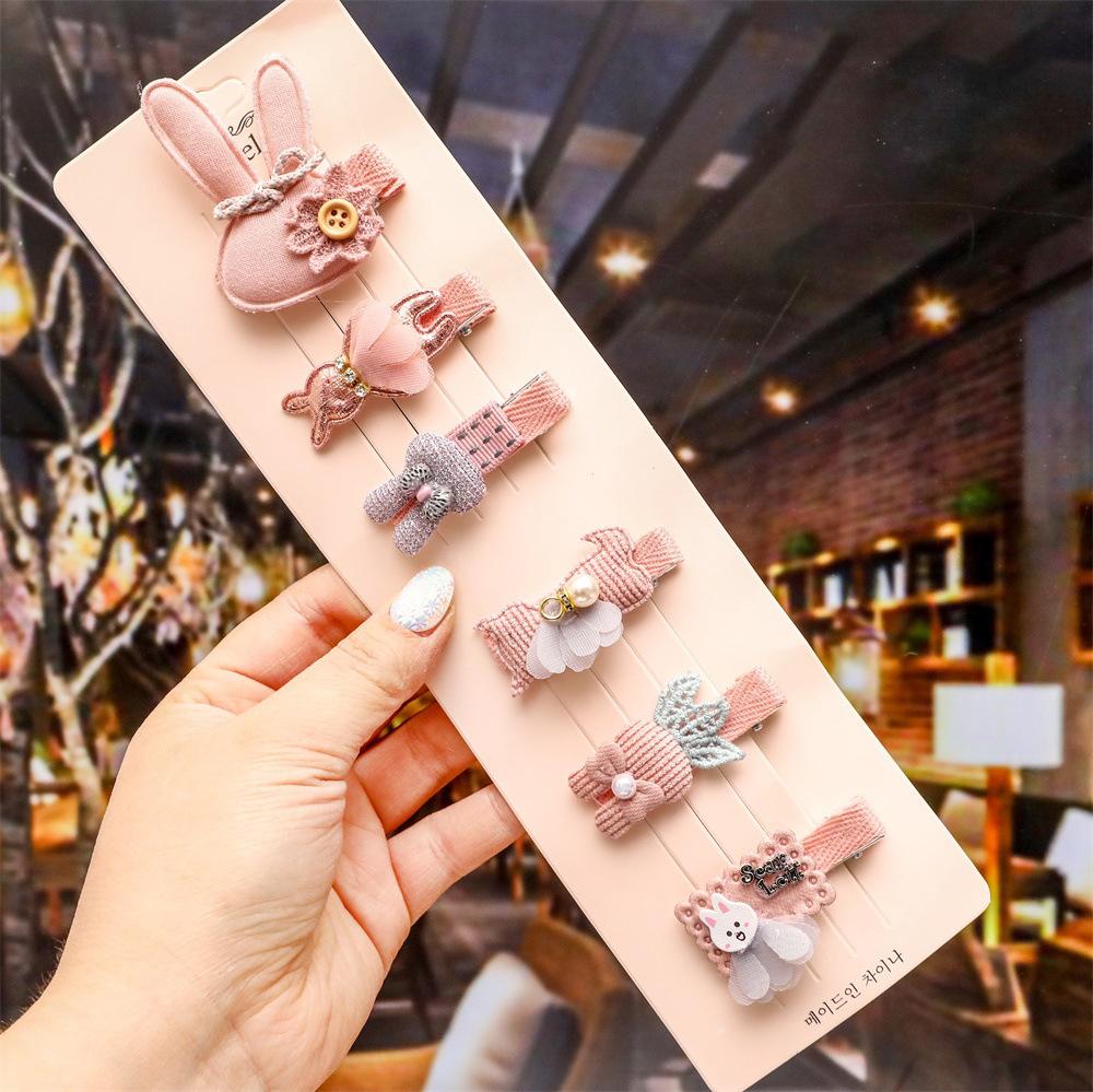 Kawaii Cartoon Princess Children Hairpins Set Girls Kids Flower Hair Clips Pin Accessories Barrettes Hairclip Headdress Headwear