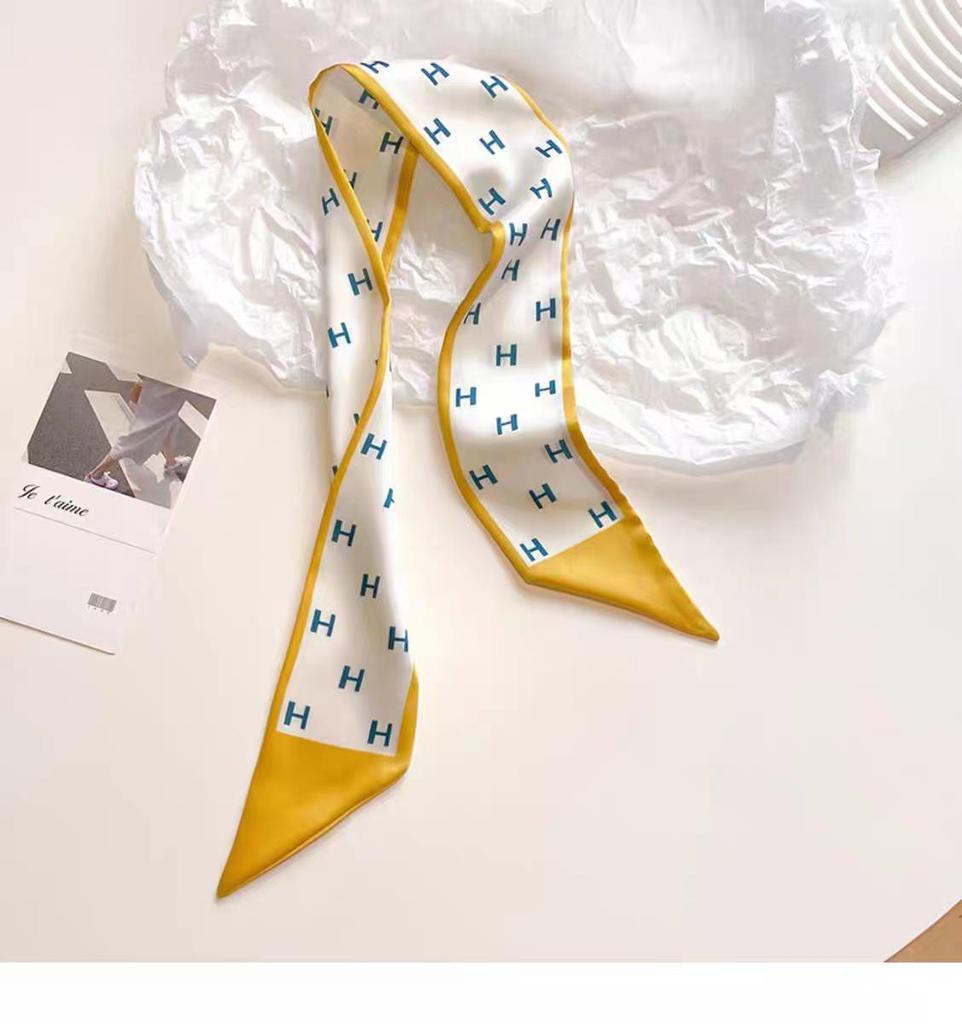Korean Style Silk Scarf and Hairband Set - Versatile Women's Accessory for Summer