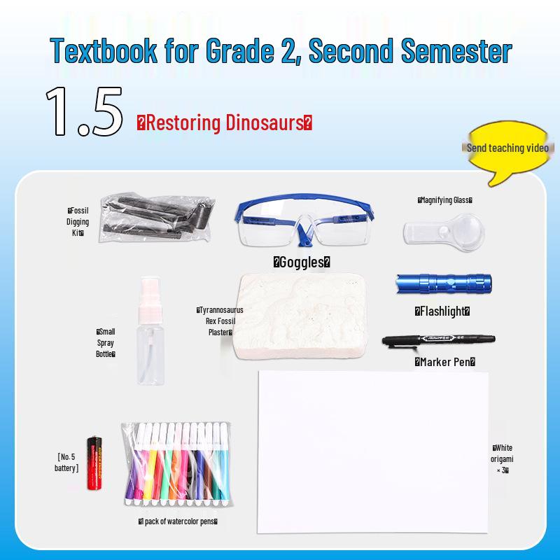 Second Grade Semester 1 Science Experiment Kit: Dinosaur Restoration Craft for Primary Students