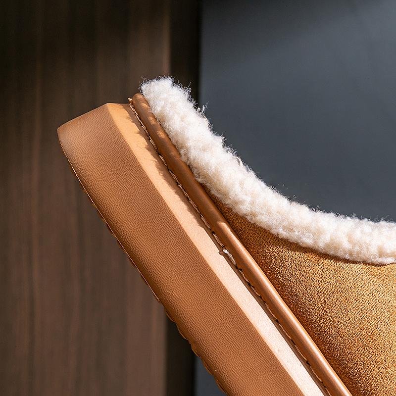 Cotton sandals for women, thick sole, non-slip and warm 2024 new winter indoor home plush cotton slippers for men