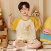 Boys Cotton Short Sleeve Pajamas Set Lightweight Cartoon Sleepwear Kids Ages 8 Home Wear