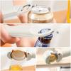 Thickened Handle Telescopic Cap Opener Adjustable Screwer Jar Lid Gripper  For Weak Hands