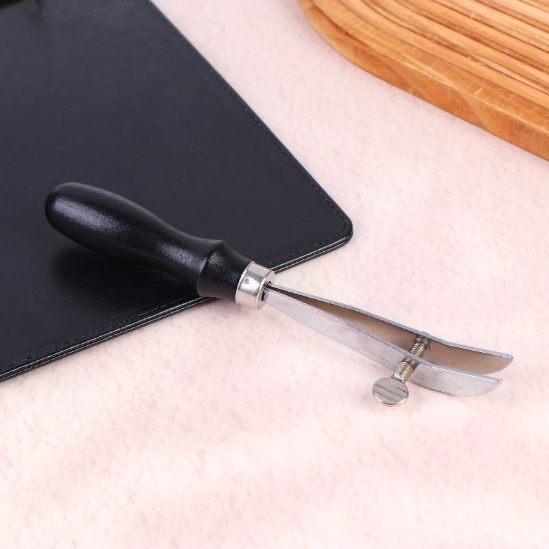 

1PCS 19.5cm Wooden Handle Leather Creaser Width Adjustable Leather Edger Leather Working Tool For Belts Wallets Bags Saddles