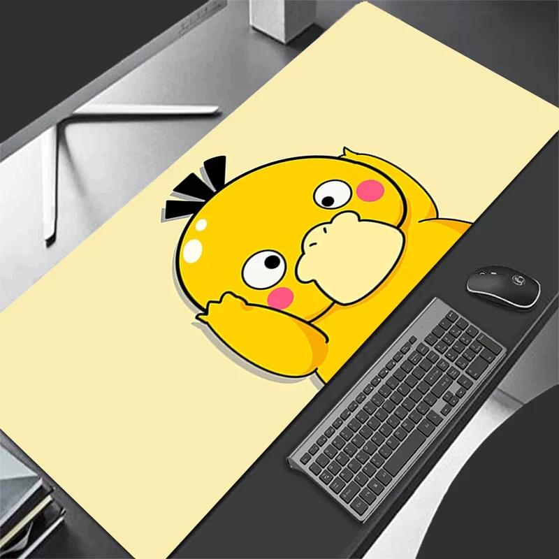 Larger Speed PC Computer Keyboard Pad Pu Leather Mouse Pad Anime Pokemon Psyduck Desk Mat Gaming Accessories Pikachu Mousepad