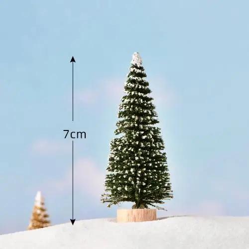 Sisal Snow Landscape Architecture Tree with Small Miniature Christmas Trees for Tabletop Decor Crafts