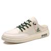 Summer New Heelless Half Slippers Men's Fashion Breathable Canvas Shoes Casual Hundred Towers