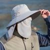 Outdoor Quick-dry Fisherman Hat for Men, Summer Multifunctional Face Mask, Neck Protector, All-in-one Sun Protection Hat for Hiking and Climbing