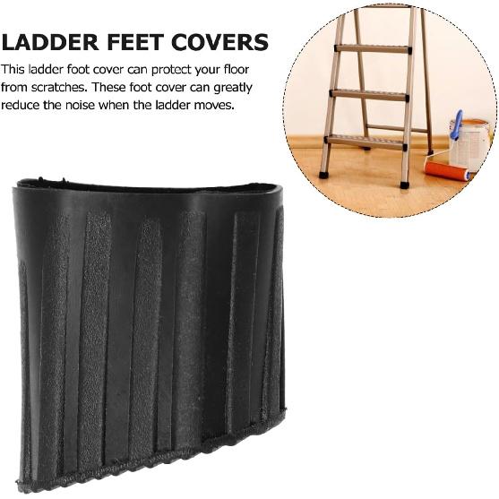 4Pcs Ladder Non Slip Feet Rubber Ladder Accessories Replacement Ladder Foot Cushion Extension Step Ladder Cushion Cover Security Replacement
