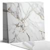 Set of PVC Tiles with Pattern, Self-Adhesive, for the Bedroom, Elegant Marble Pattern, 9x30x30 cm