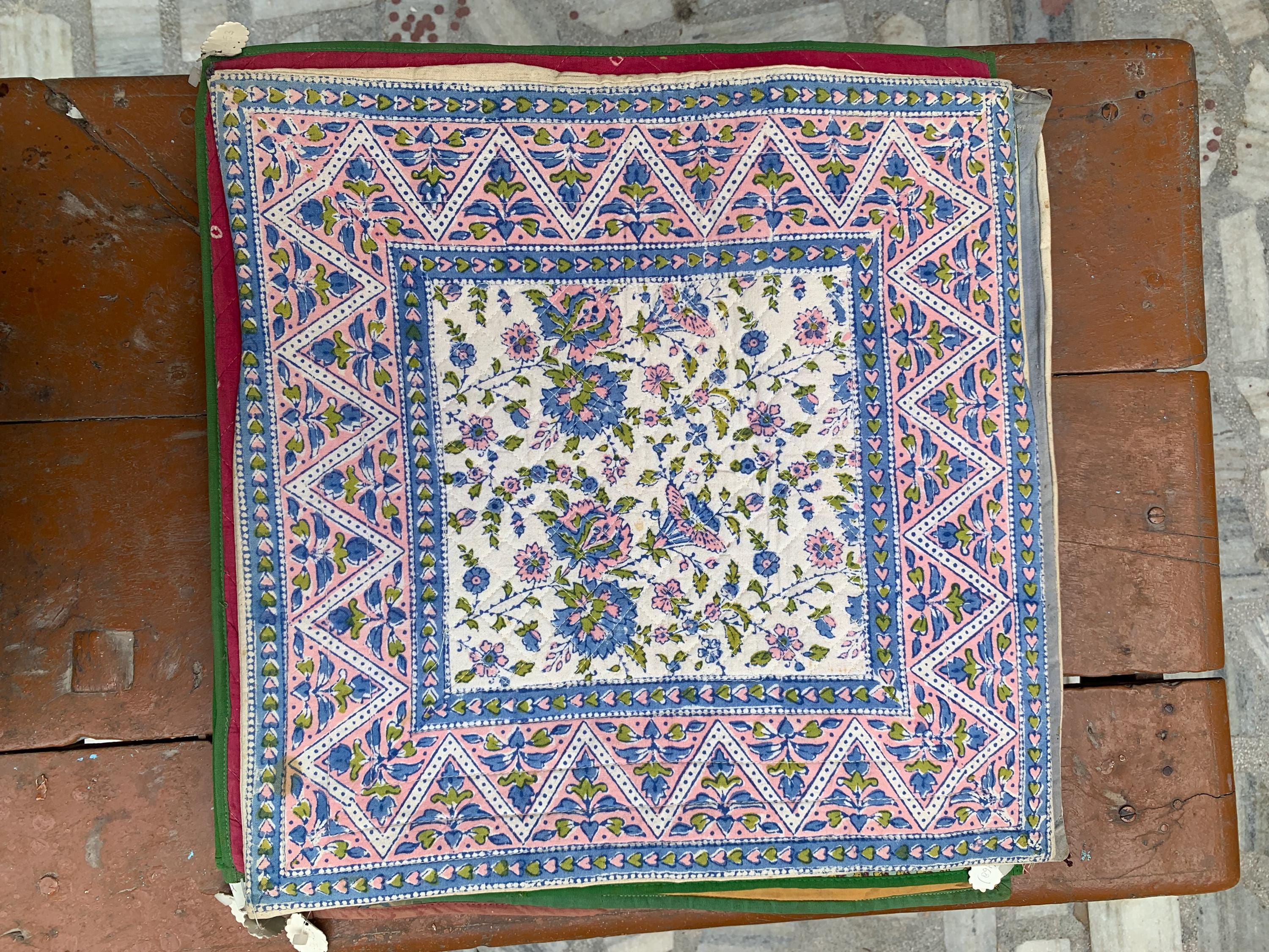 

Hand Embroidered Cotton Pillow Cover: Bohemian Decorative Cushion 80X 50 різнокольоровий