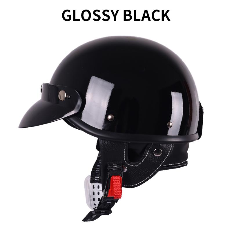 Unisex 4/3 Half Motorcycle Helmet Electric Bike Safety Hat Men Women Universal Headwear Protective Gear for Scooter Riders