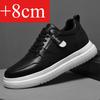 Big Size Lift Men Sneakers Elevator Shoes Heightening Height Increase Insole 7-8CM High Heels Shoes  Leather Sport Shoes