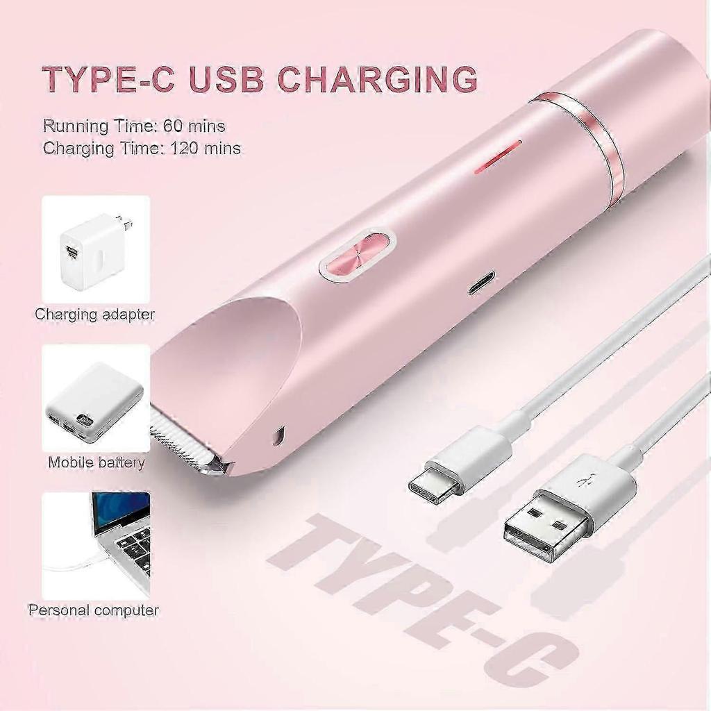 Bikini Trimmer, IPX7 Waterproof 2 - in - 1 Electric Razor with Type - C Charging, Painless for Sensitive Skin Grooming