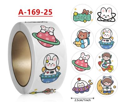 500Pcs Rolls  Kids Lnspirational Stickers Cute Animal Stickers Reward Stickers Kids Stickers Wholesale Self-Adhesive Labels
