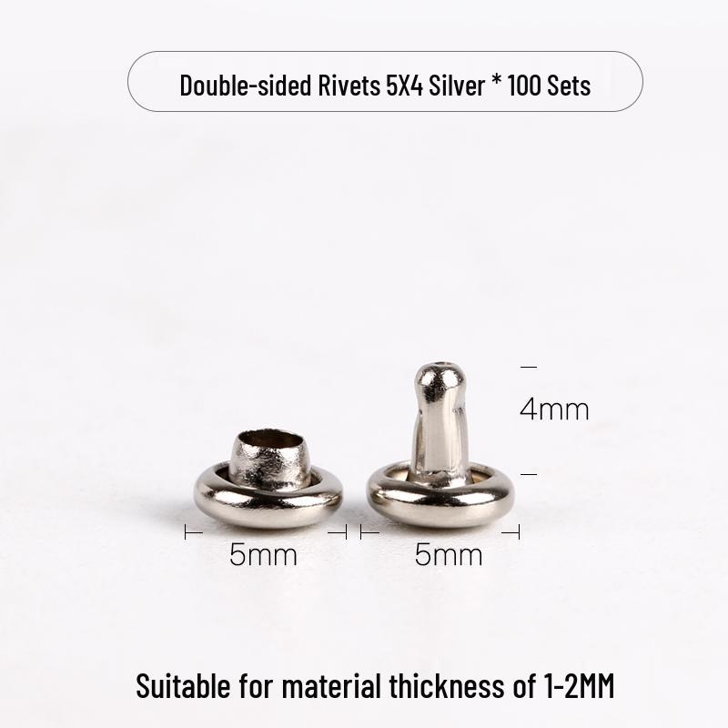 4-12mm DIY Metal Double-Sided Cap Rivet - Decorative Shoe Repair Accessory