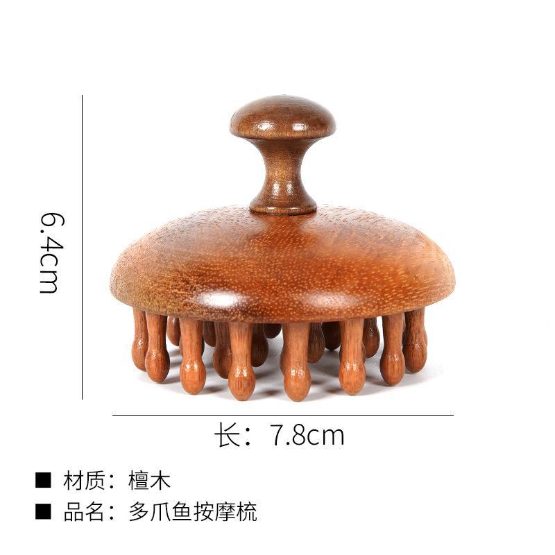 

Wooden Comb Sandalwood Disc Massage Meridian Comb Comb Easy Carry Around Male Female Home Hair Scalp Head Massager As a Gift