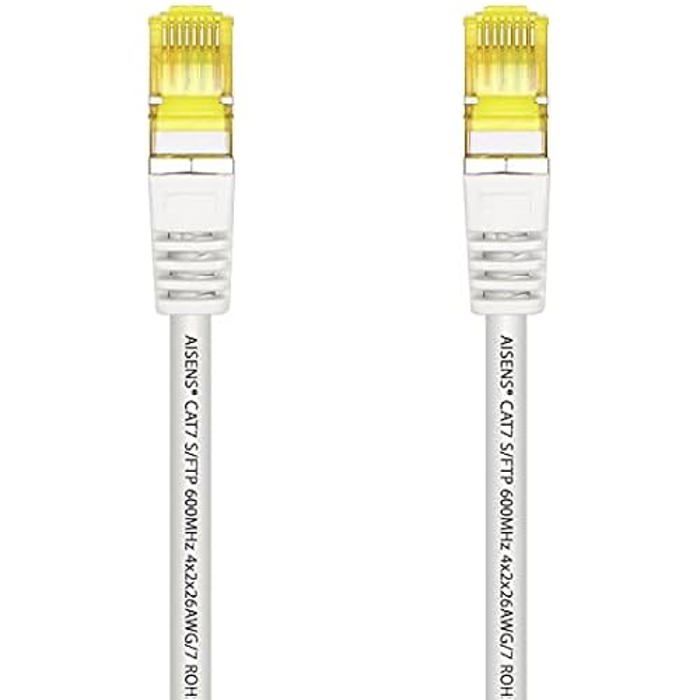 Câble réseau - aisens - cat.7 - 600 mhz - s/ftp - 1 m - rj45 100% cuivre