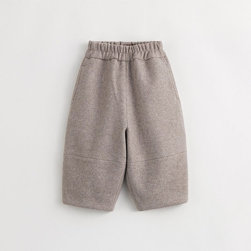 Mark Jenny Boys and Girls Warm Loose Woolen Bloomers Children s Pants 2025 Winter Wear 232020 Beige 130