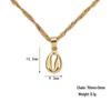 European & American Gold Necklace: Stainless Steel Chain with Brass Pendant, Conch-Shaped Shell. Long, Fashionable, Personalizable Jewelry.