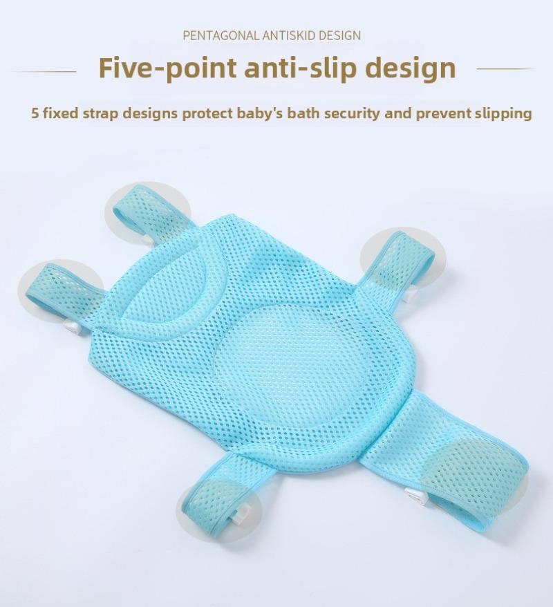 Baby Shower Lying Down Stand Newborn Baby Bath Net Bathtub Sponge Suspended Bath Pad Universal Mesh Bag Does Not Include Basin