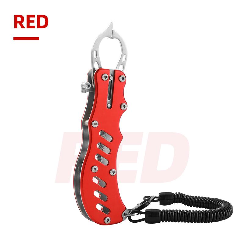 Hand Grip Portable Stainless Steel Fishing Grip Hook Lip Gripper Fish Grip Hook Fishing Tackle Tool Nose Pliers Tackle Box Angling Gear Equipment