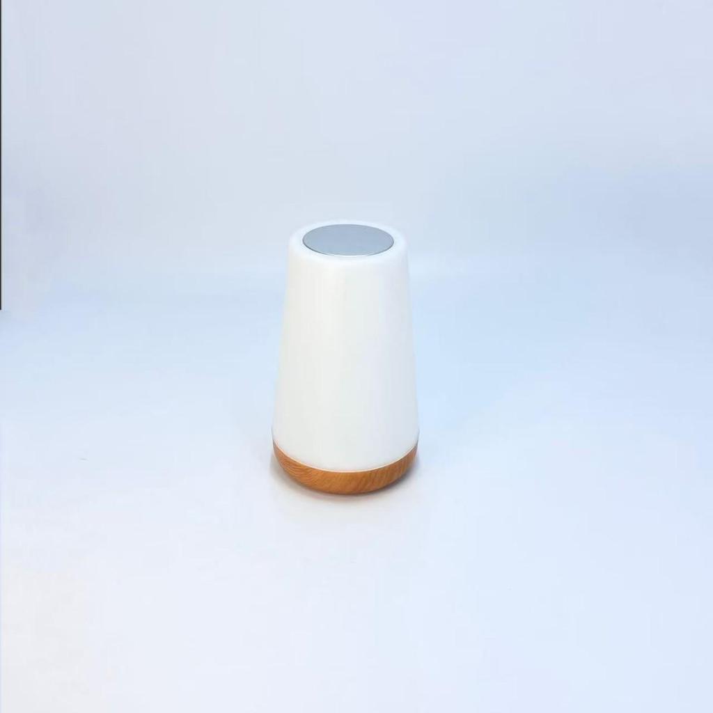 Wood Grain Touch Control Bedside Lamp - 13-Color Dimmable LED Night Light