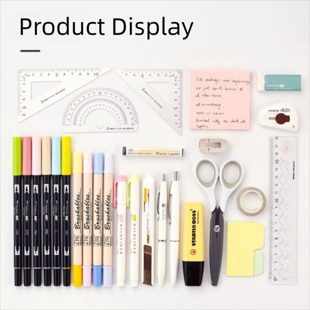 Double-layer Pen Storage Bag Simple Student Stationary Boxes Folding Pencil Case  Children