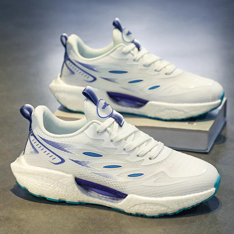 Student Sneakers Men's Non-slip Lightweight Breathable Running Shoes Women's Popcorn Soft-sole Cushioned Jogging Shoes