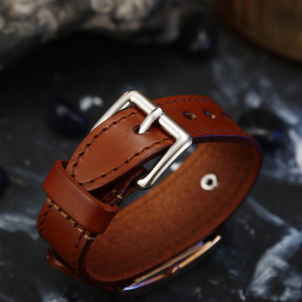 Rome Casual Female Square WristWatch Cow Leather Strap Clock Women Dress Quartz Crystal Watch Couples Bracelet Watches