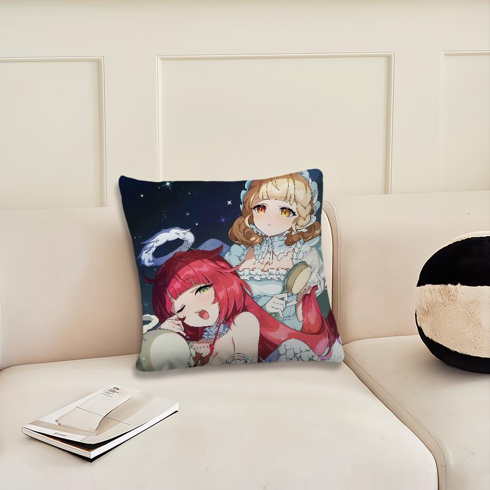 Game ZZZ Ukinami Yuzuha and Alice cushion cover Pillow Cover Decoration Room Home Sofa living Office Car Nordic Simplicity