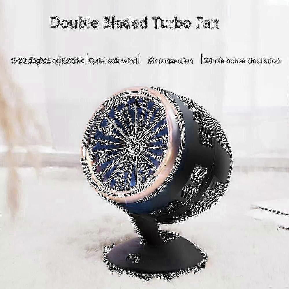 350W Space USB Powered Heater Fan, Portable Fast Heating Thermostat Desktop Warmer for Home Office, 2025 New Model