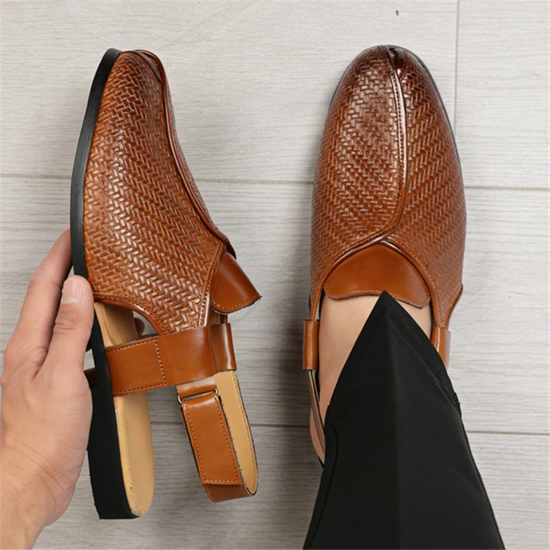 Summer Fashion New Men's Gladiators Peep Toe Strap Buckle Casual Shoes Breathable Beach Sandals Outdoor Slippers Plus Size 38-46