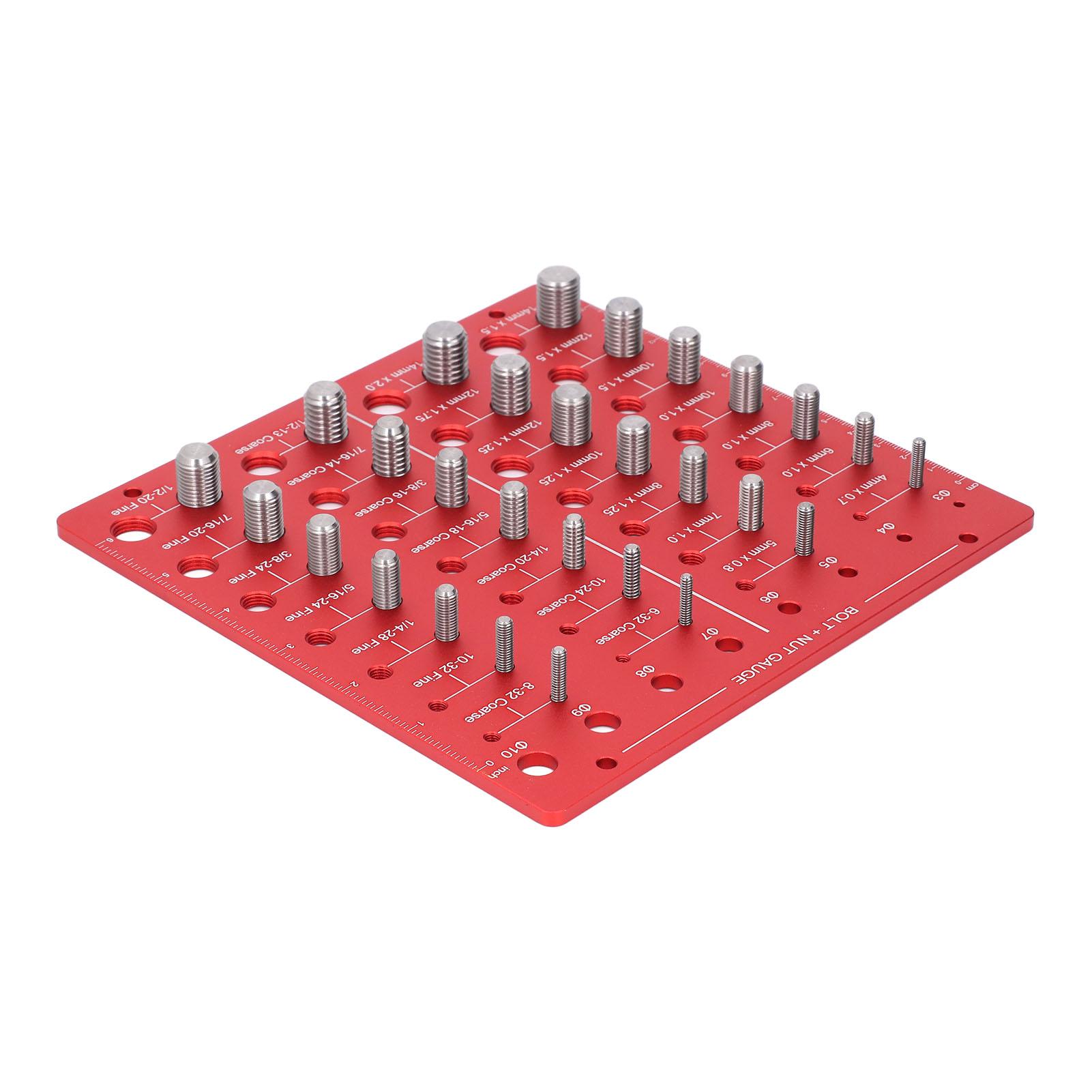 

Идентификатор резьбы гайки и болта 28+8, калибр для резьбы и размера бита, комбинация из алюминиевого сплава