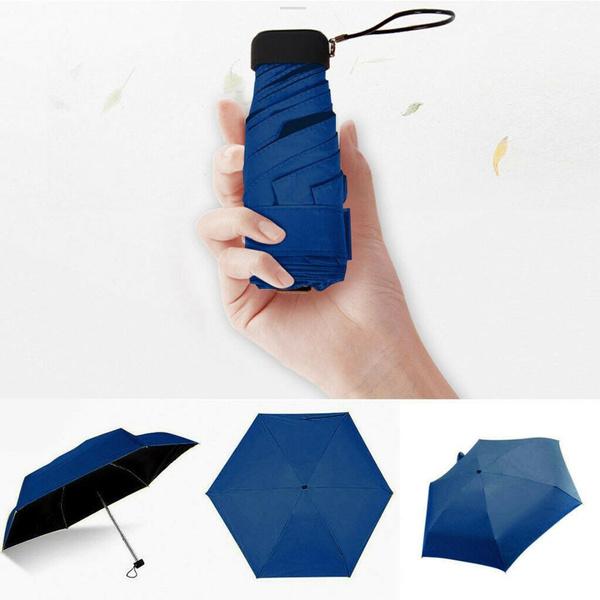 Portable Super Mini Pocket Compact Sun Anti UV 5 Umbrella Folding Rain Windproof Travel
