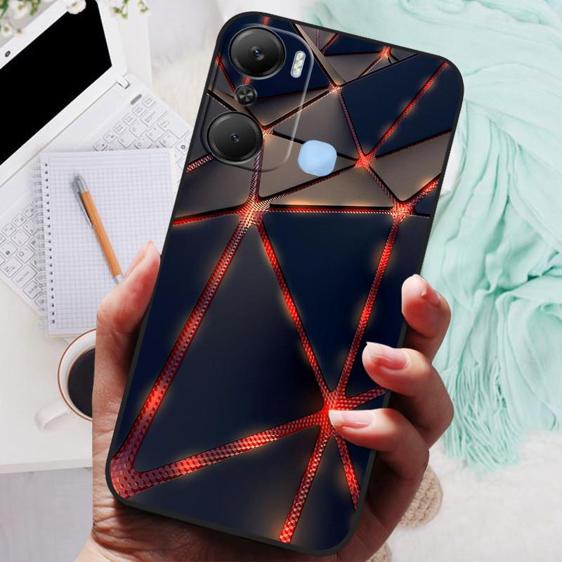 For Infinix Hot 12 Pro Case Black Cover Lion Wolf Silicone Soft Back Cases For Infinix Hot 12i Hot12 Pro / Hot 20 5G Case Shell
