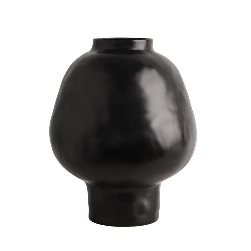 Hammer Pattern Ceramic Vase Creative Porcelain Flower Pots Desk Decoration Flower Arrangement Floral Vases Room Aesthetic Decor