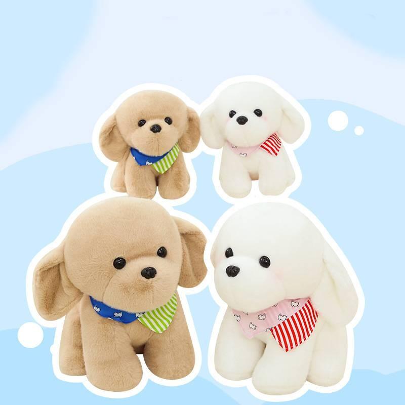 Adorable Bichon Frise Plush Dog Stuffed Animal Doll Soft Pillow For Girls Gifts