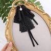 Bowknot Black Bow Brooch Pin Tie Shirt Lace Ribbon Badge Brooch Lapel Pin Black Ribbon Pin  Funeral