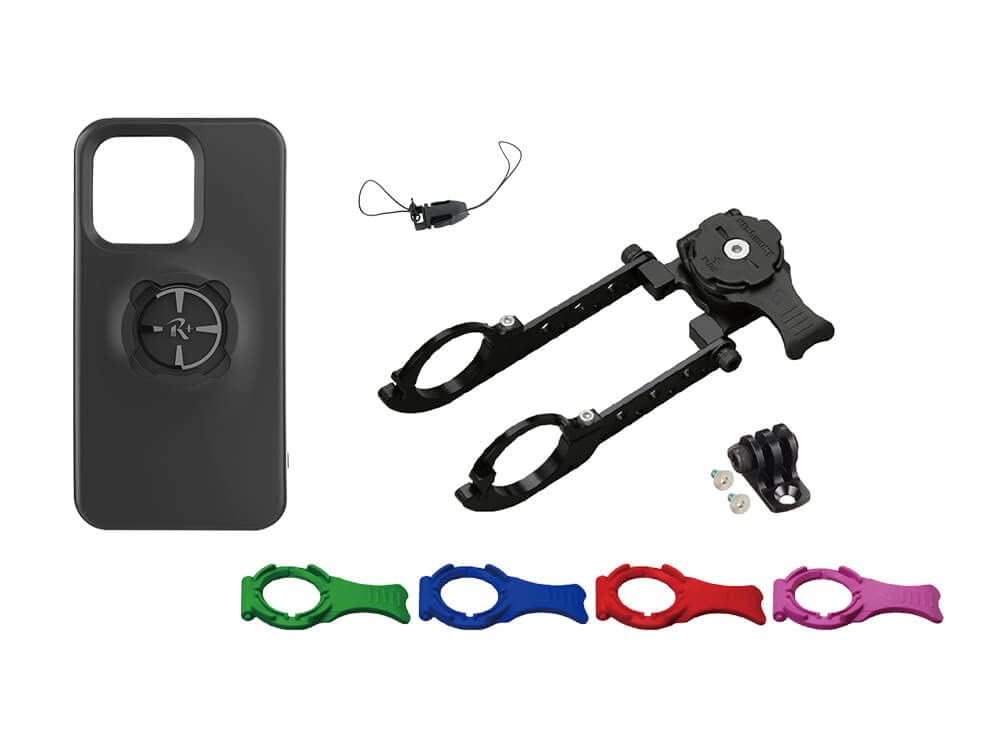 REC Mount Plus Cycle Mount Kit for iPhone 14 Pro narrow mount dedicated [R+Cycle1-iPC17] (Includes R+Narrow1 (31.8mm) + case)